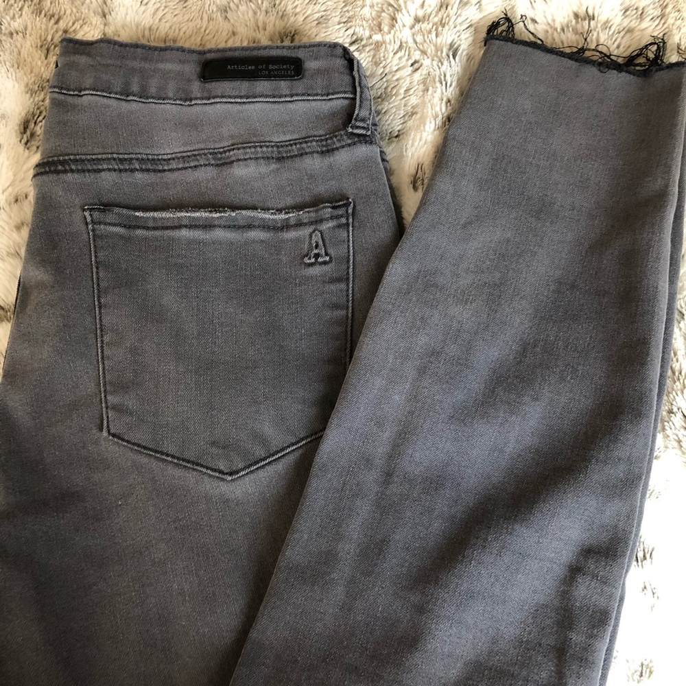 Gray wash jeans